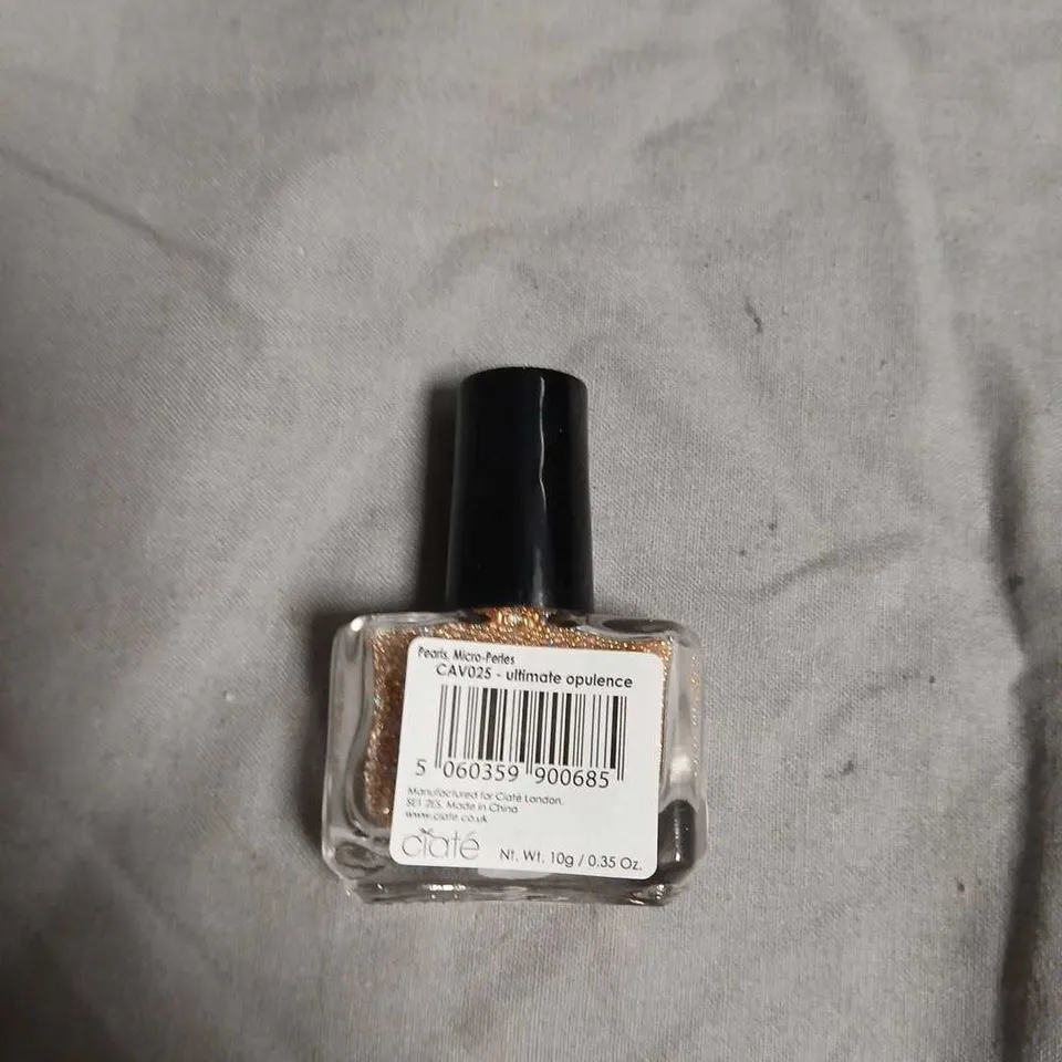BOX OF APPROXIMATELY 144 CIATE LONDON CAVIAR MINI NAIL POLISH – ULTIMATE OPULENCE (CAV025), GOLD GLITTER-NO EXPIRY DATE SHOWN 