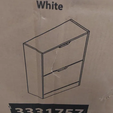 BOXED 12 PAIR SHOE STORAGE - WHITE (1 BOX)