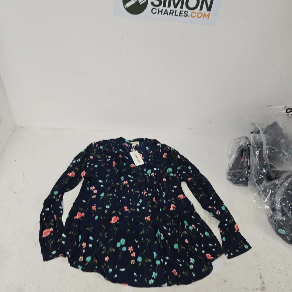 MUDFLOWER FLORAL PRINT DRESS – NAVY, UK 12 (EU 40, US 8)