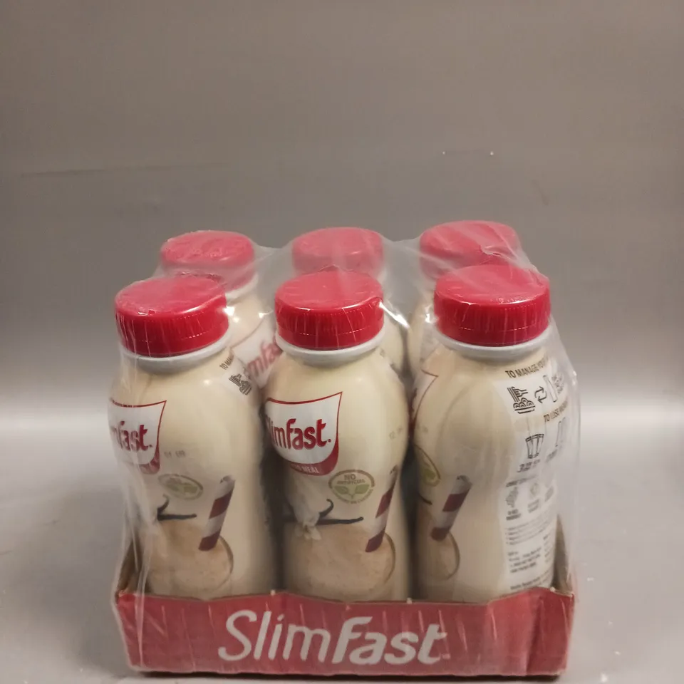 6 X SEALED SLIMFAST MEAL SHAKES - VANILLA 6 X 325ML 
