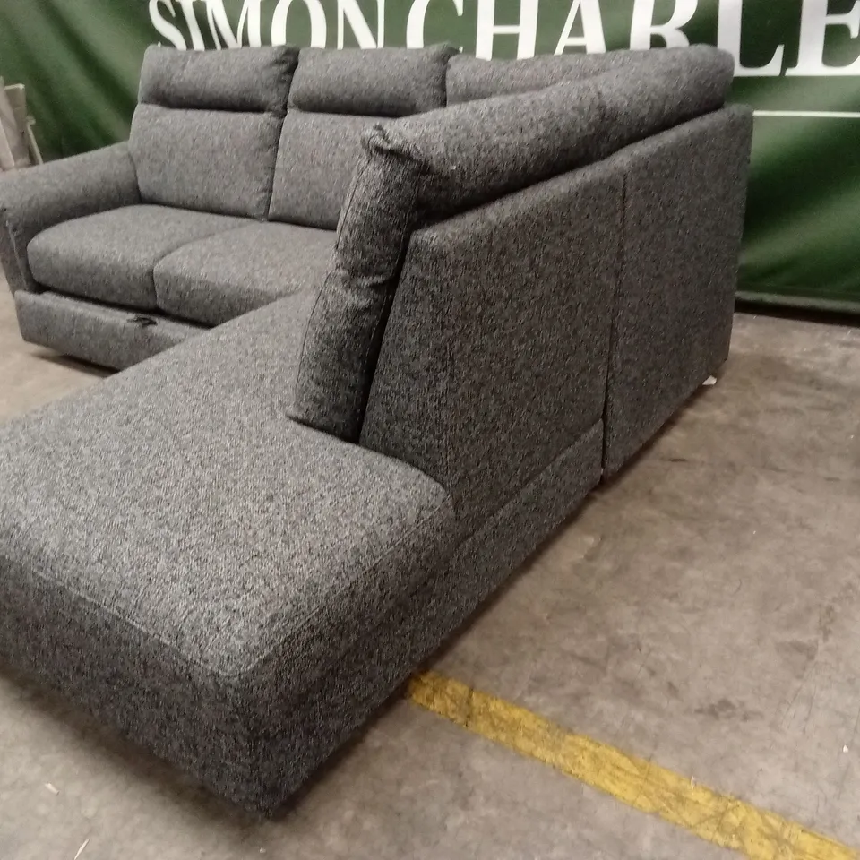 QUALITY DESIGNER FABRIC UPHOLSTERED CORNER SOFA BED