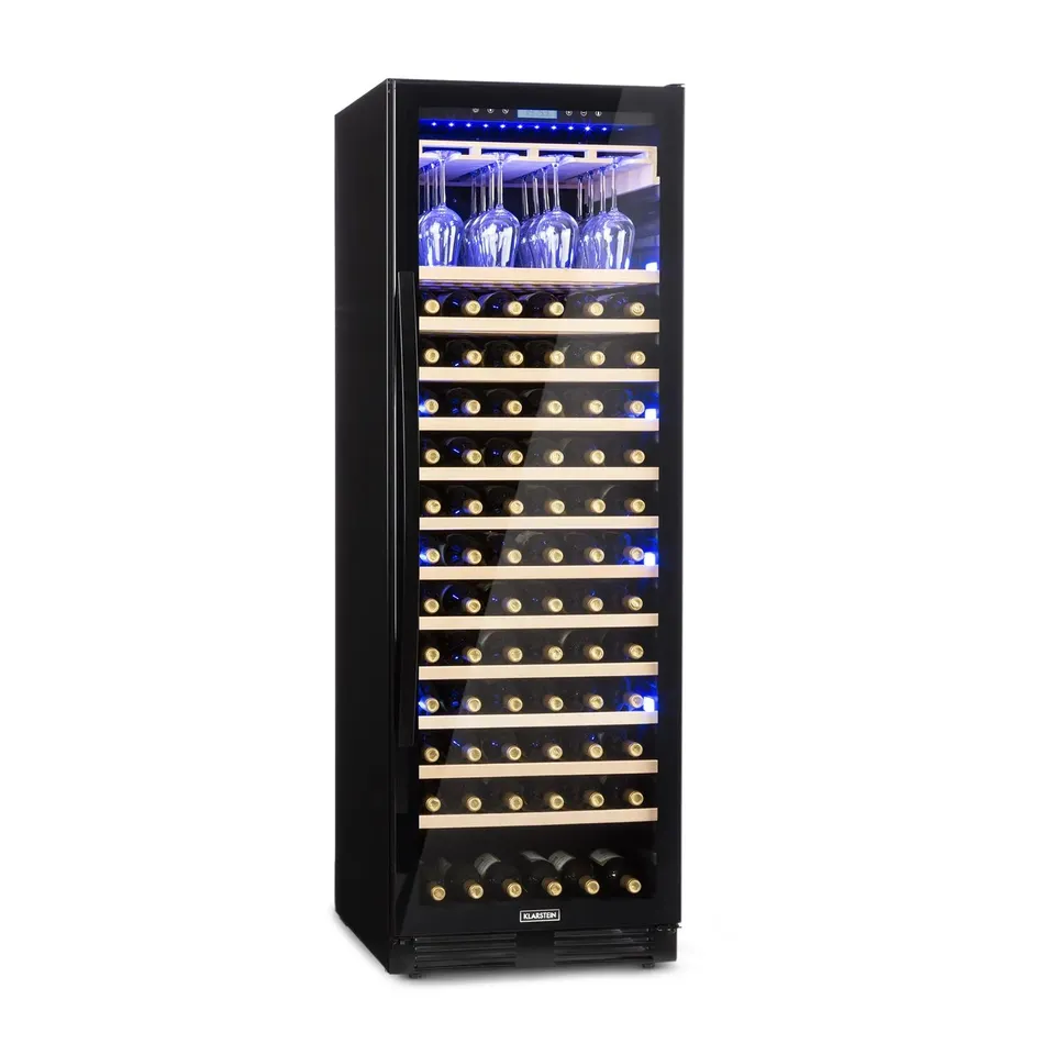VINOVILLA 59.5CM 165 BOTTLES BUILT-UNDER WINE FRIDGE BLACK