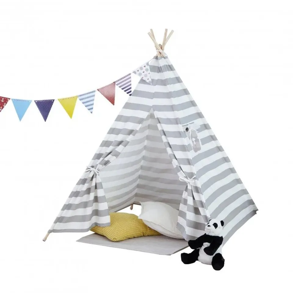 BOXED NEO KIDS TEEPEE TENT - NAVY/STRIPE