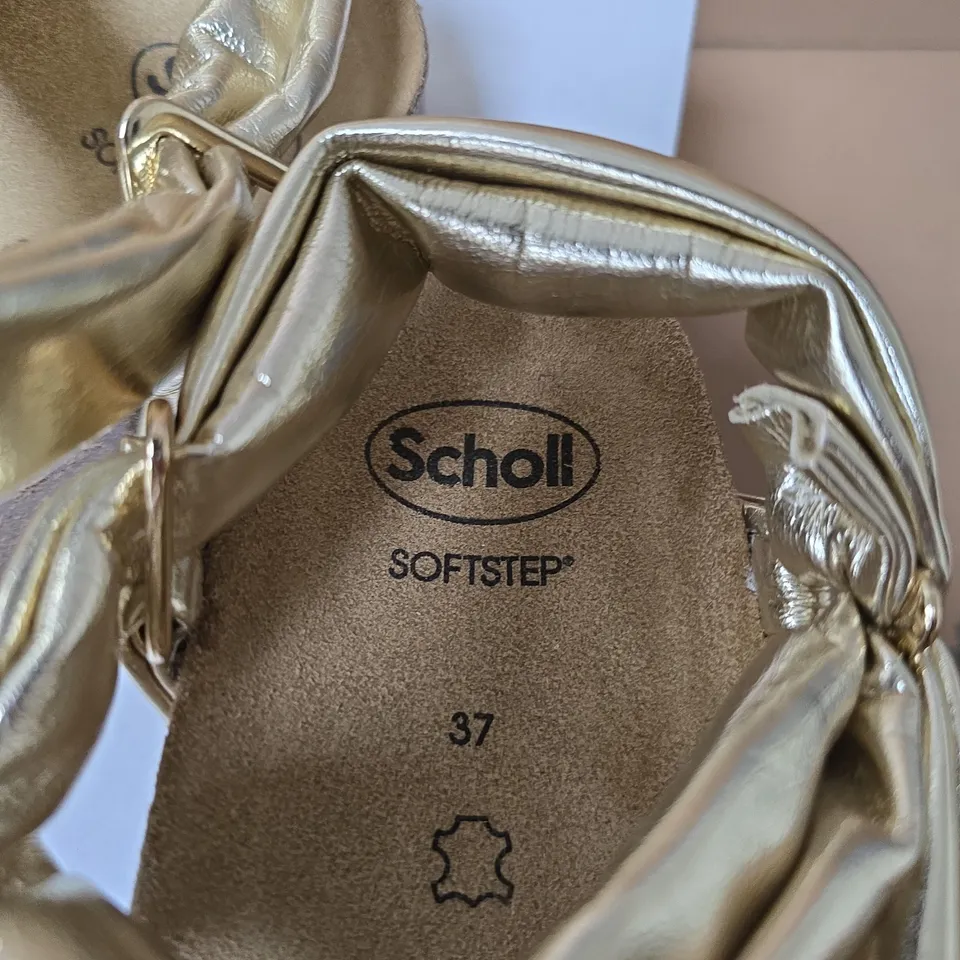 SCHOLL SOFTSTEP WOMEN'S SANDALS – METALLIC GOLD/SILVER, EU 37 (UK 4.5)