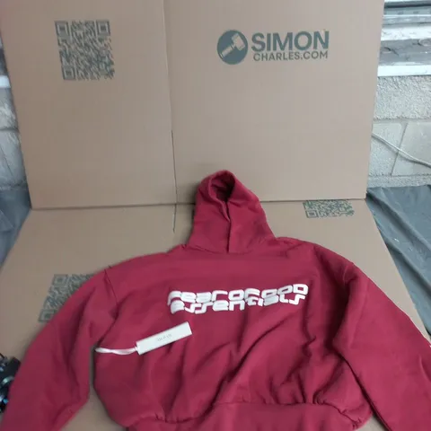 FEAR OF GOD ESSENTIALS HOODIE – RED (UNISEX) UK S