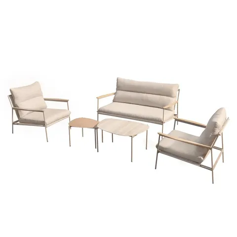 BOXED ARUBA 4 SEATER GARDEN DINING SET IN BEIGE