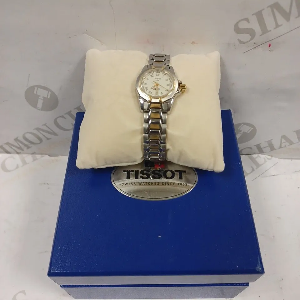 TISSOT SILVER/GOLD EFFECT LINK STRAPPED LADIES WATCH 