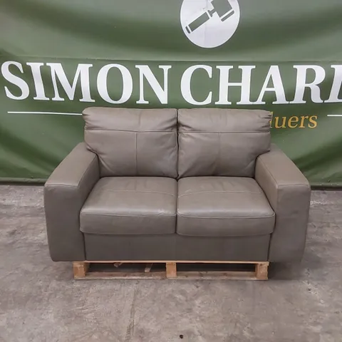 DESIGNER 2 SEATER FAUX LEATHER SOFA