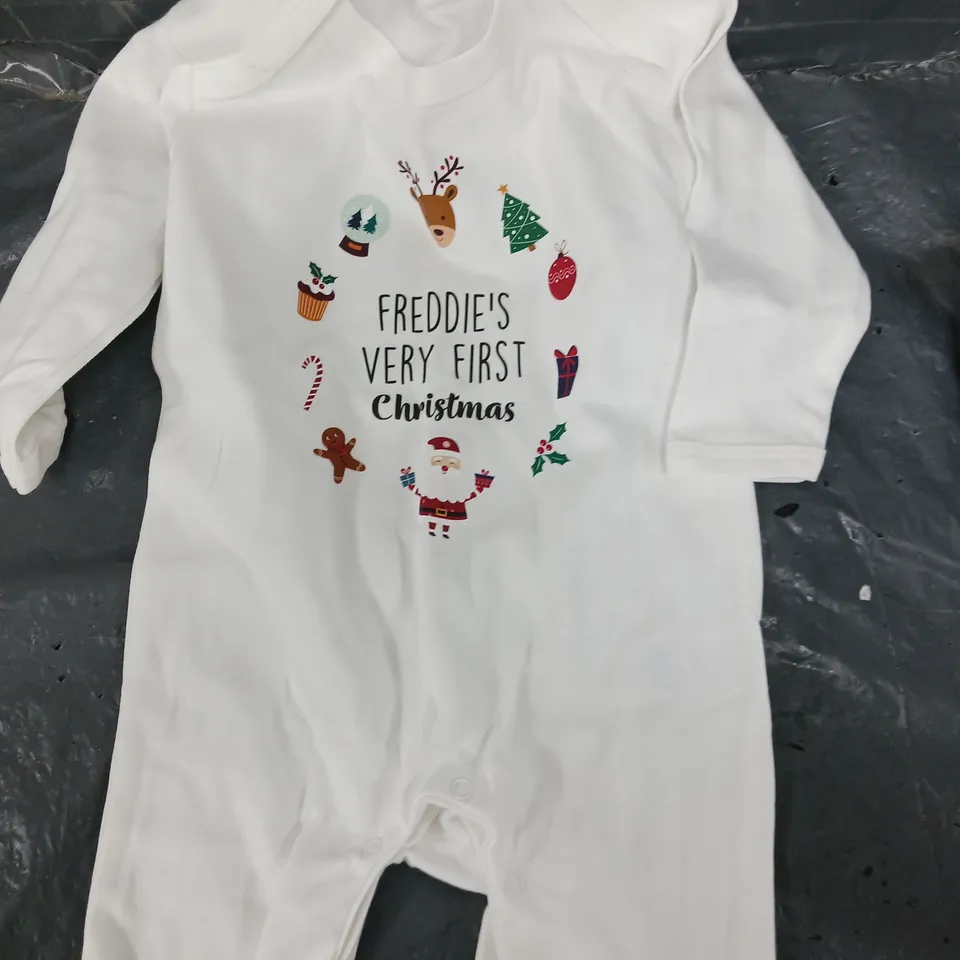 PERSONALISED CHRISTMAS BABY GROW 