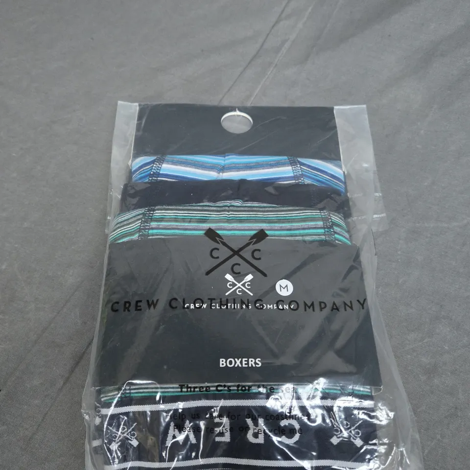 CREW CLOTHING COMPANY JERSEY BOXERS - X3 - SIZE M