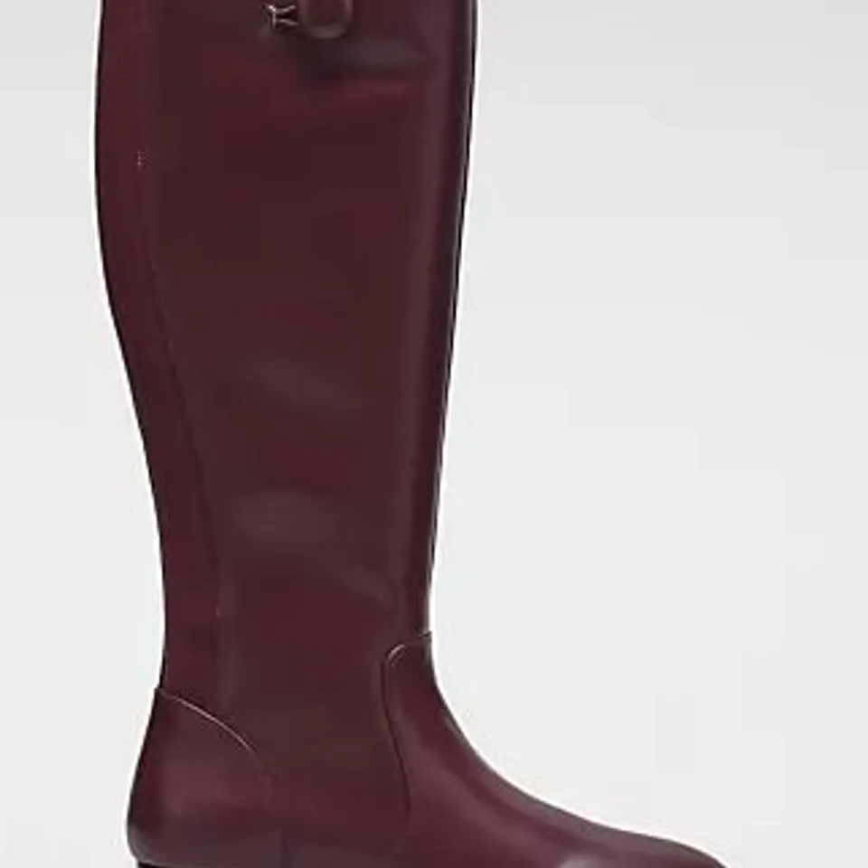 BEN DE LISI WINDSOR BUTTON DETAIL RIDING BOOT BURGUNDY SIZE 4