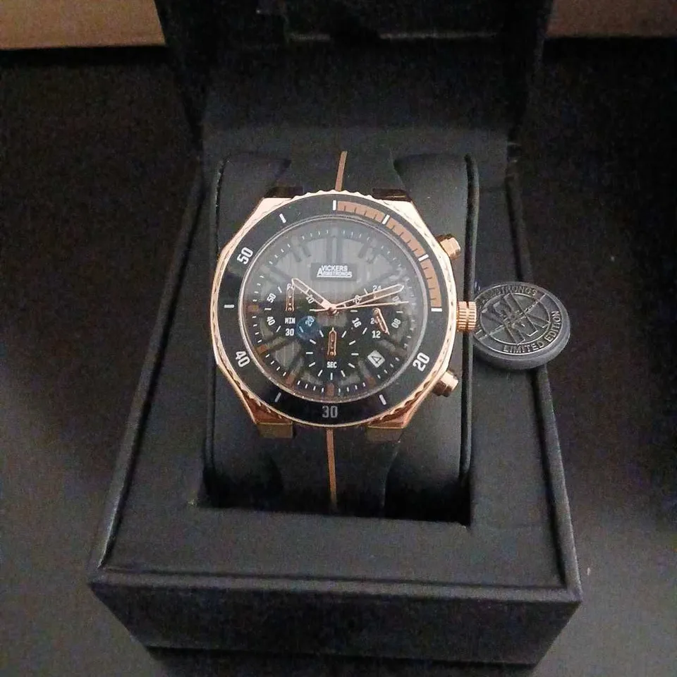 VICKERS ARMSTRONGS FALCON ROSE BLACK WATCH – LIMITED EDITION