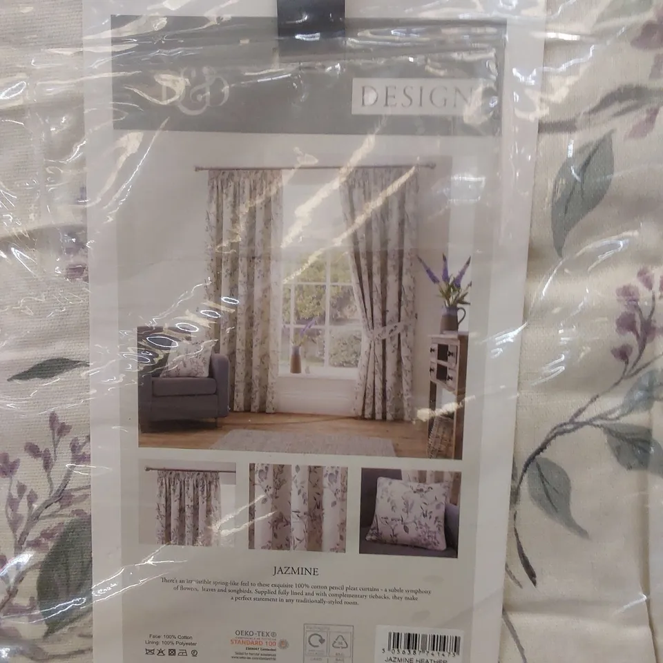 BAGGED SAULSBURY COTTON ROOM DARKENING PENCIL PLEAT CURTAINS // SIZE: 117 X 137cm