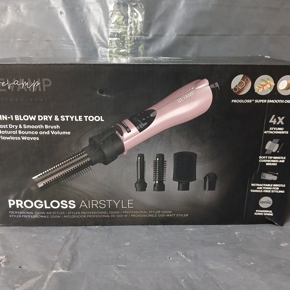 BOXED REVAMP PROGLOSS AIRSTYLE 2-IN-1 BLOW DRY & STYLE TOOL
