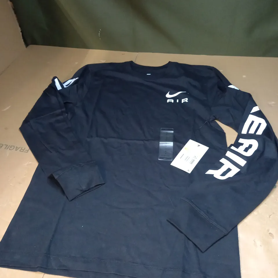NIKE AIR LONG SLEEVE SHIRT IN BLACK SIZE S