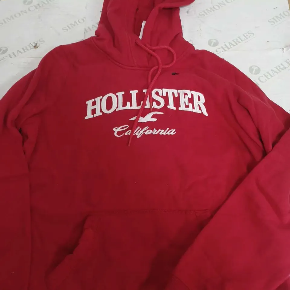 HOLLISTER CALIFORNIA RED HOODIE - MEDIUM