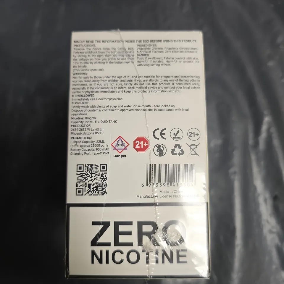 CRYSTAL PRO ZERO NICOTINE E-LIQUID TANK – BLUE RAZ GUMMY BEAR, 22ML CAPACITY, 5PCS BOX