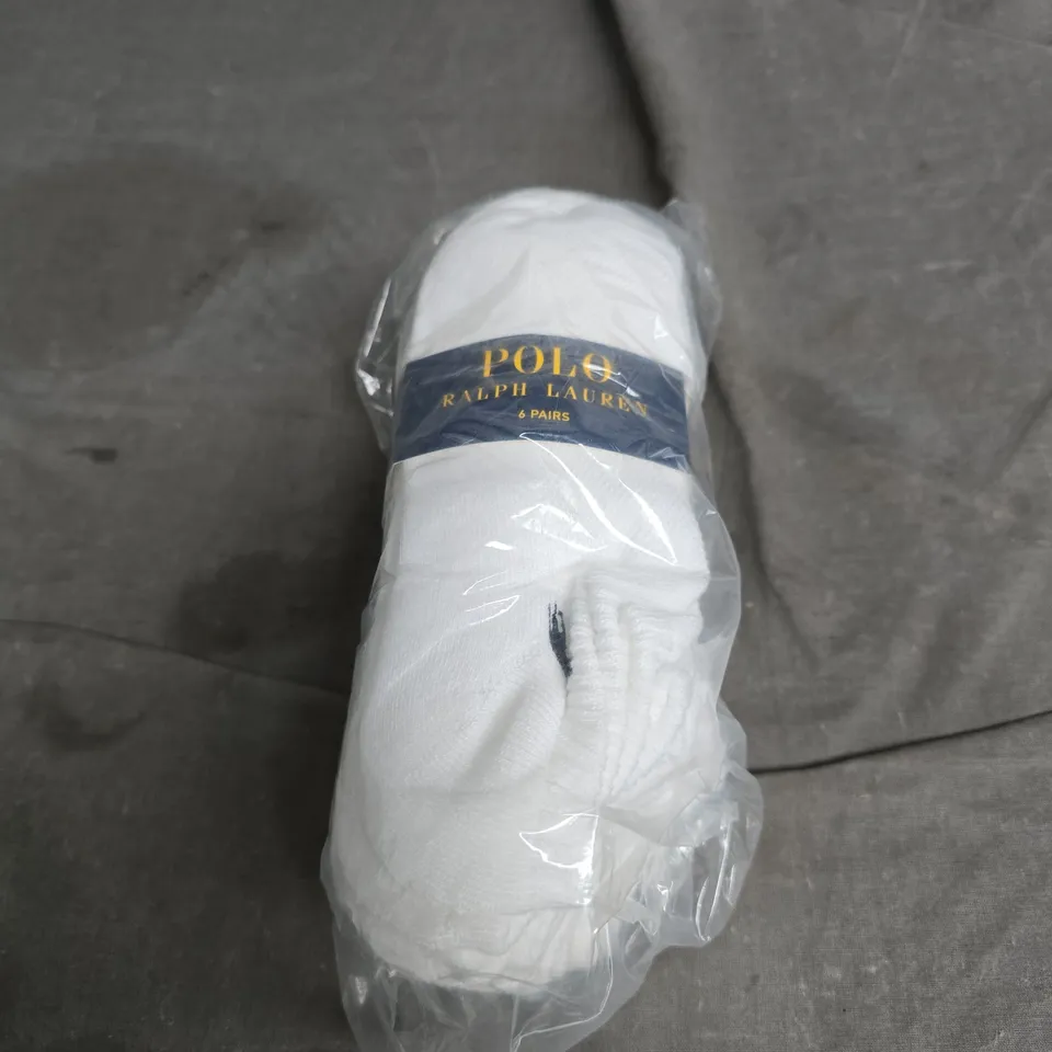 RALPH LAUREN POLO SOCKS 6 PAIRS ONE SIZE