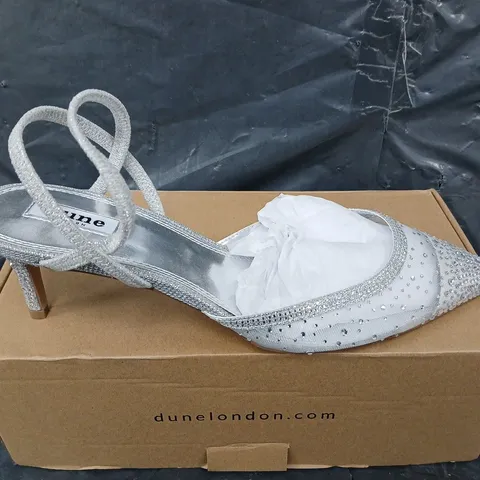 BOXED PAIR OF DUNE HIGH HEEL SHOES - UK SIZE 8