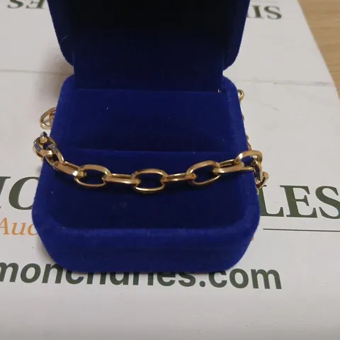 GOLD 9CT ITALIAN GOLD TRIANGLE CUT PAPERCLIP BRACELET