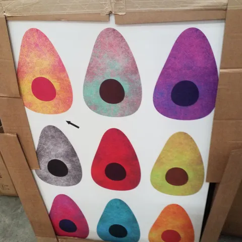 COLORED AVOCADOS BY ELISABETH FREDRIKSSON - PRINT ON CANVAS 