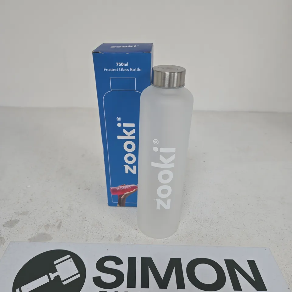 ZOOKI 750ML FROSTED GLASS BOTTLE – BOXED