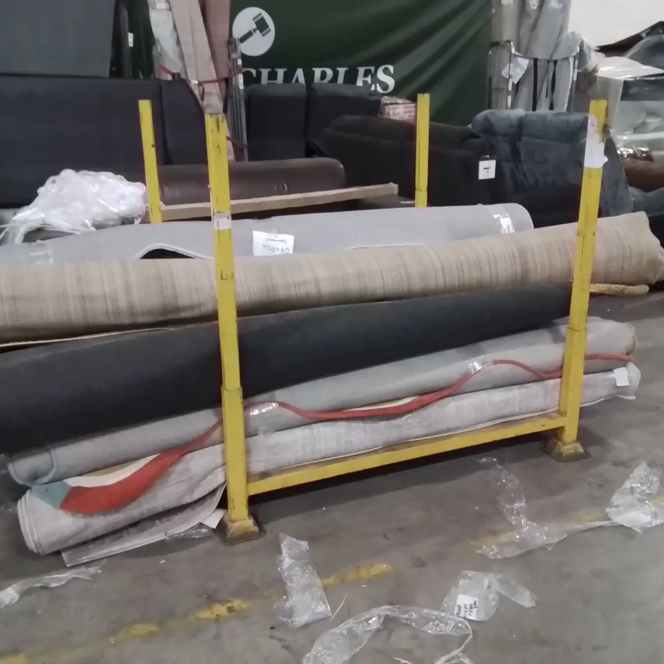 STILLAGE OF APPROXIMATELY 15 QUALITY DESIGNER RUGS