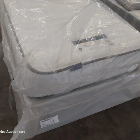 QUALITY BAGGED 3' SINGLE DIVAN BED & HEADBOARD COMPRISING SILENTNIGHT 800 POCKET MEMORY MATTRESS & FABRIC BASE