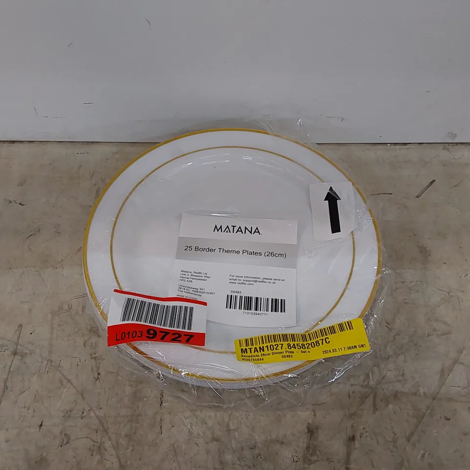 BENEDICTA 26CM DINNER PLATE // APPROXIMATELY 25 (1 ITEM)