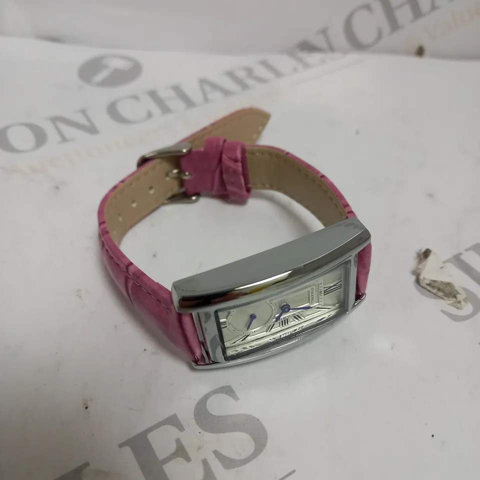 LADIES STOCKWELL WATCH – TEXTURED DIAL WITH SUB DIAL MINUTE HAND – LEATHER STRAP