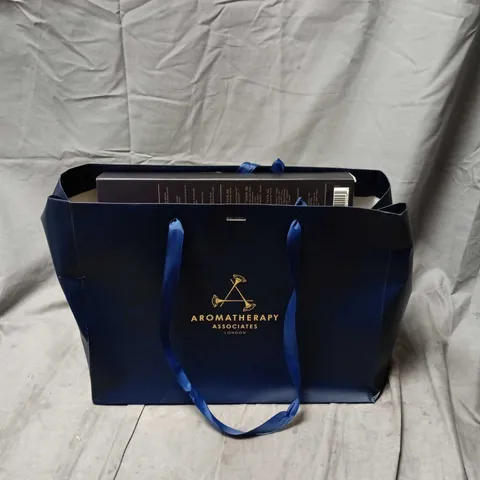 AROMATHERAPY ASSOCIATES GIFT SET: THE ULTIMATE SELF-CARE HEROES, MUSCLE EASE HEROES & FOREST THERAPY IN NAVY BAG