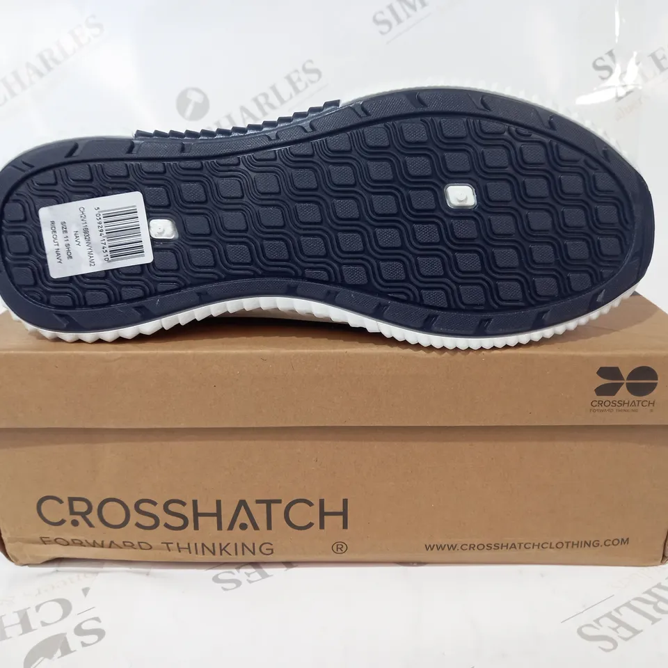 BOXED PAIR OF CROSSHATCH SHOES IN NAVY UK SIZE 11