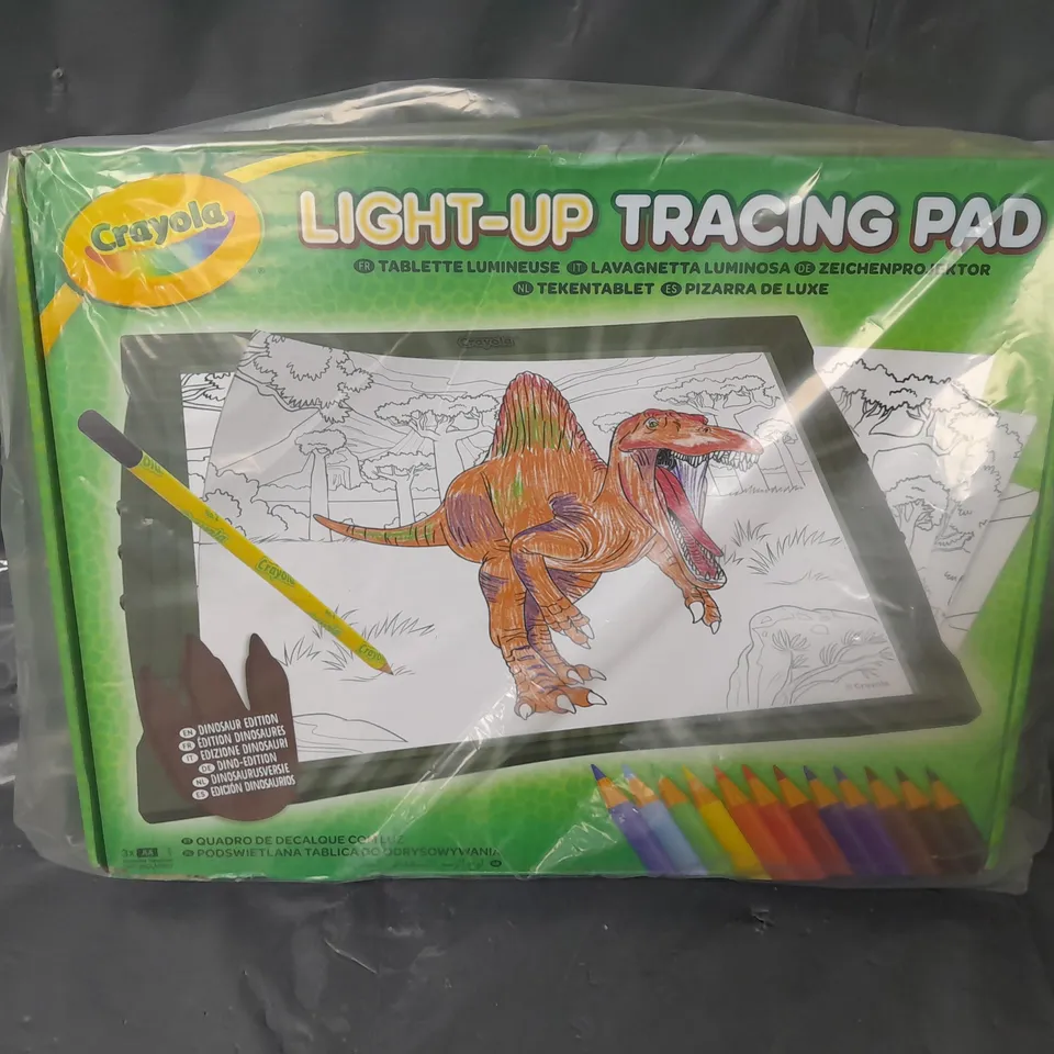 BOXED CRAYOLA DINOSAUR LIGHT-UP TRACING PAD