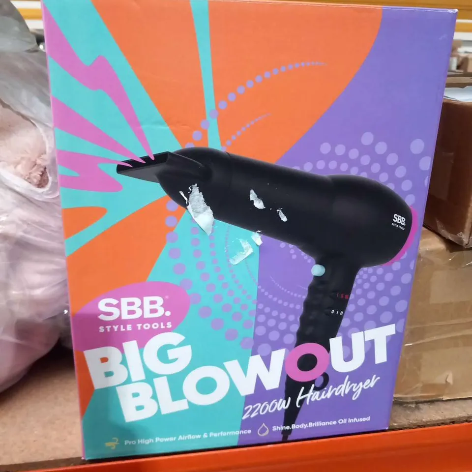 BOXED SBB STYLE TOOLS BIG BLOWOUT 2200W HAIRDRYER