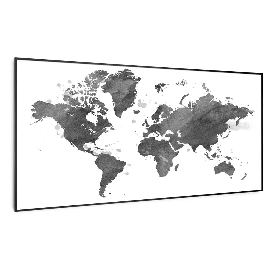 WONDERWALL ART SMART 700W 60X120CM INFRARED PICTURE HEATER​ BLACK MAP 