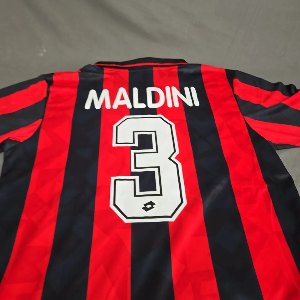 RETRO AC MILAN HOME JERSEY WOTH MALDINI 3 SIZE L