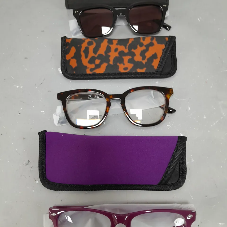 HUMMINGBIRD SUNGLASSES AND 2X READING GLASSES CLASS MIX 3.5