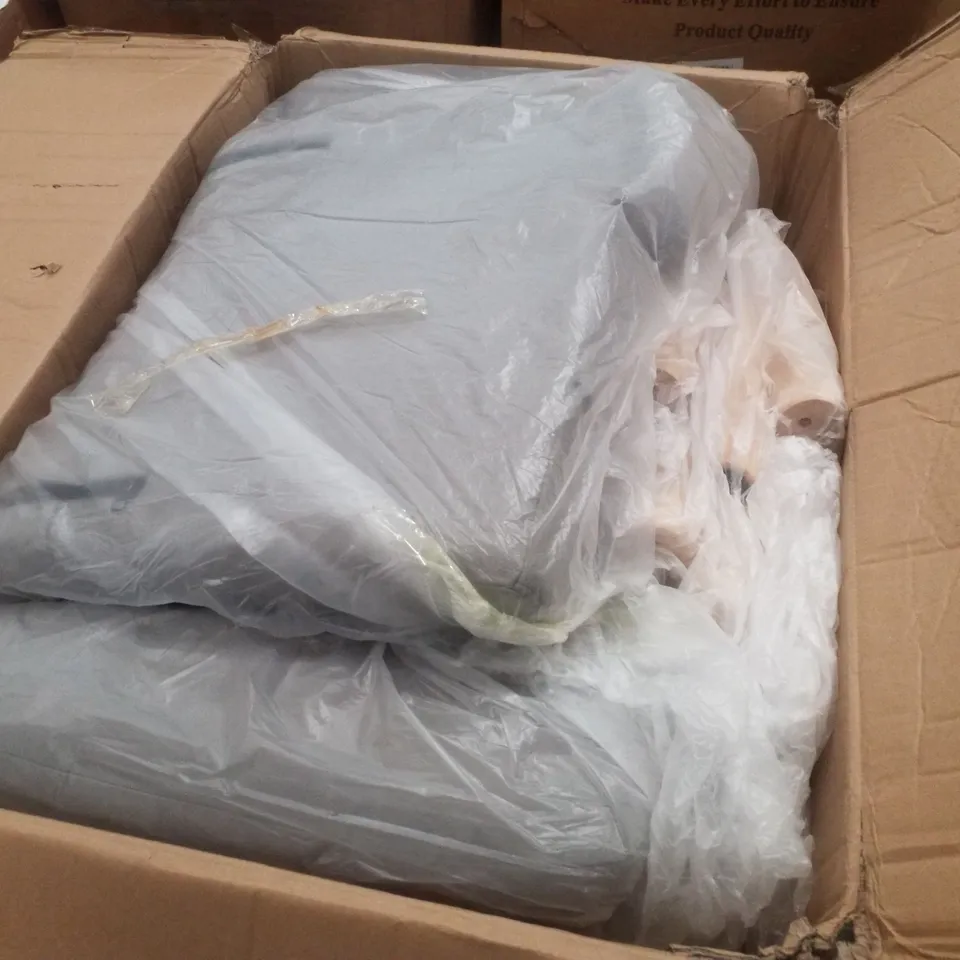 BOXED LEMROE RECLINER ARMCHAIR WITH FOOTSTOOL - GREY