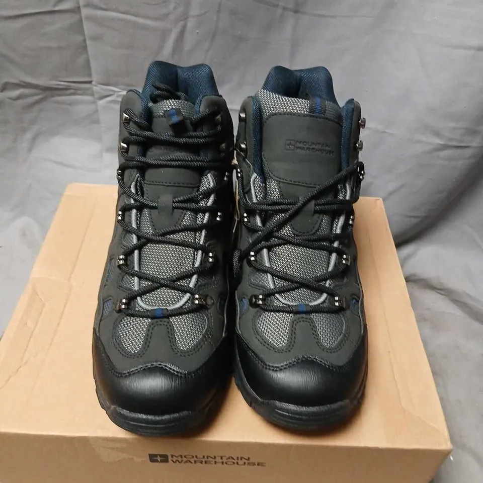MOUNTAIN WAREHOUSE HIKING BOOTS - BLACK/GREY, UK 9.5