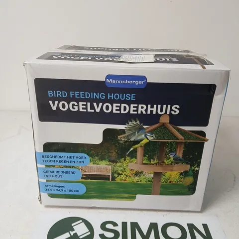 MANNSBERGER BIRD FEEDING HOUSE – BIRD FEEDER (BOXED)
