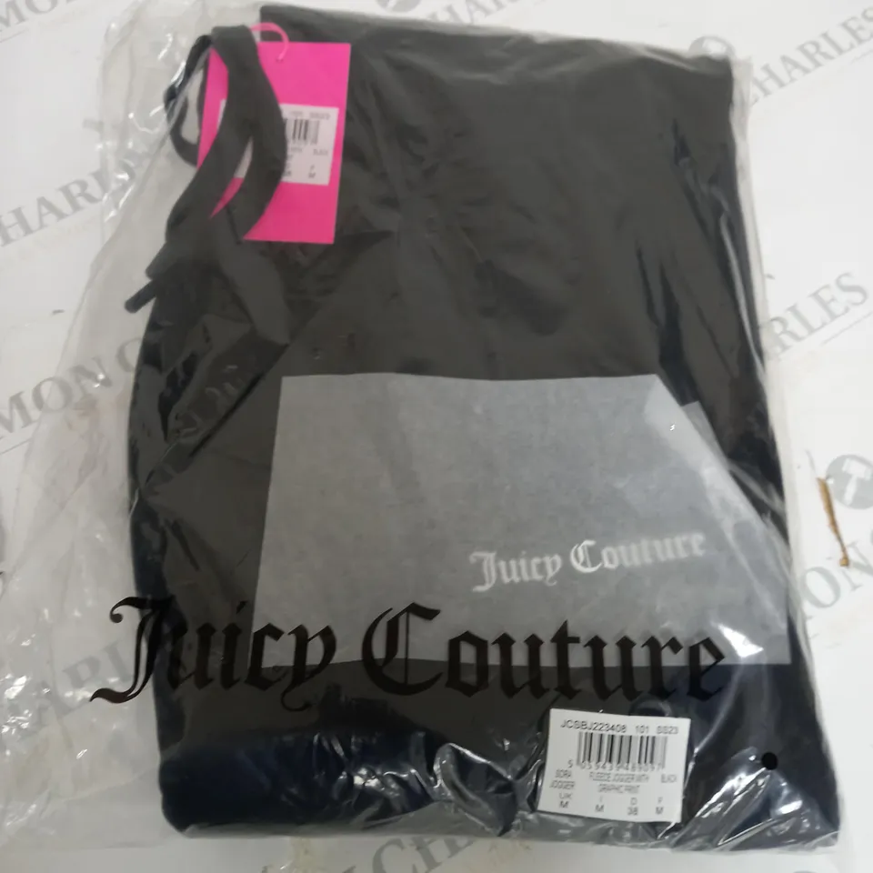 JUICY COUTURE BLACK FLEECE JOGGERS SIZE M