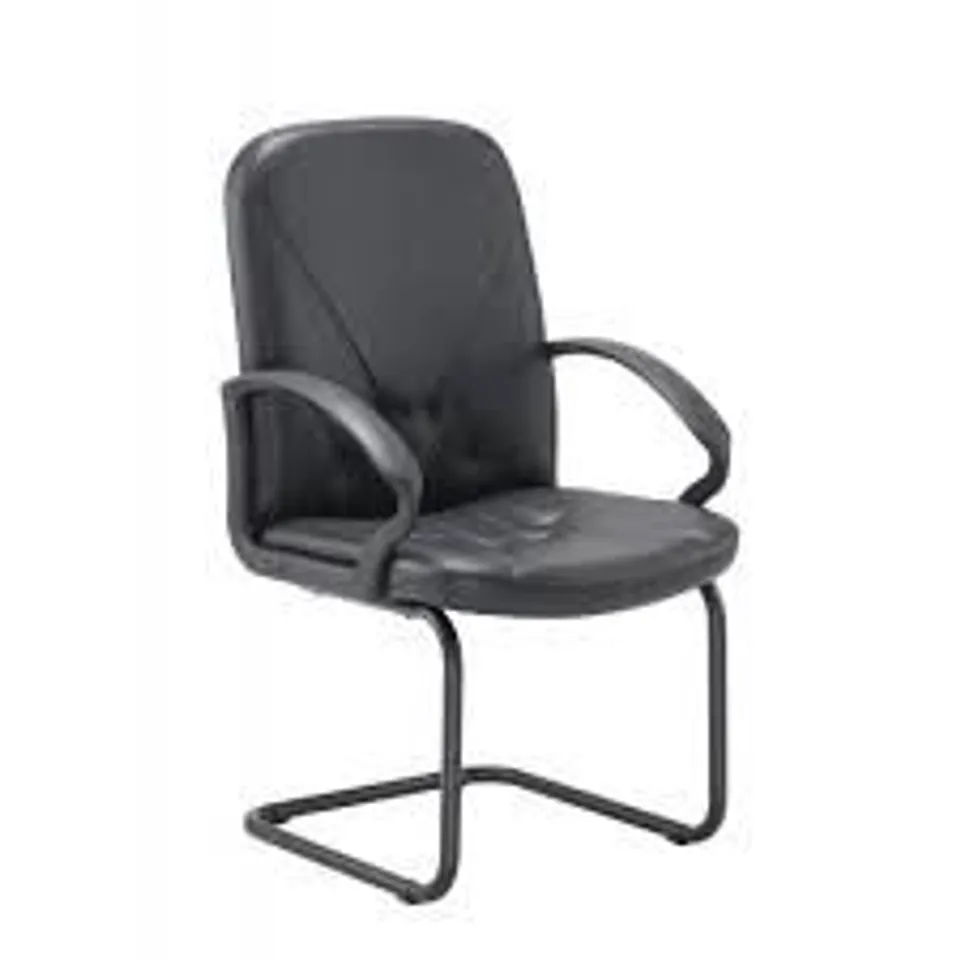 BOXED SMALL SLAM VISITOR CHAIR , LEATHER