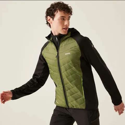 BRAND NEW REGATTA MEN'S ANDRESON VIII HYBRID JACKET NEPHRITE GREEN BLACK  SIZE S