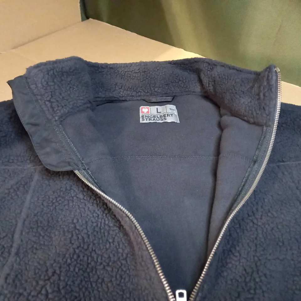 ENGELBERT STRAUSS NAVY BORG FLEECED LINED JACKET - LARGE