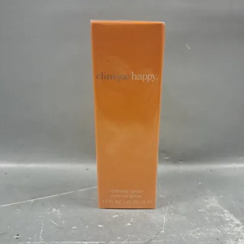 BOXED AND SEALED CLINIQUE HAPPY PERFUME SPRAY 50ML