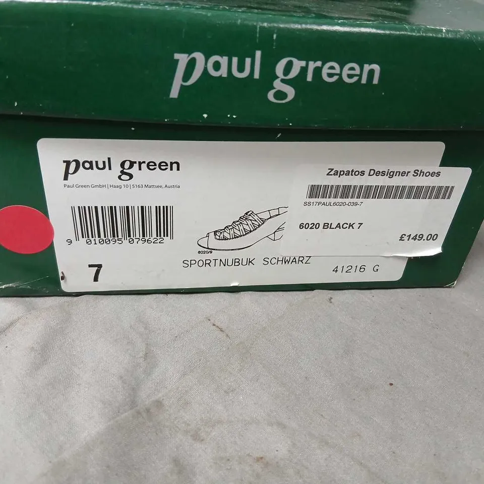 PAUL GREEN WOMEN'S BLACK SUEDE SANDALS, STRAPPY LATTICE DESIGN, UK 7
