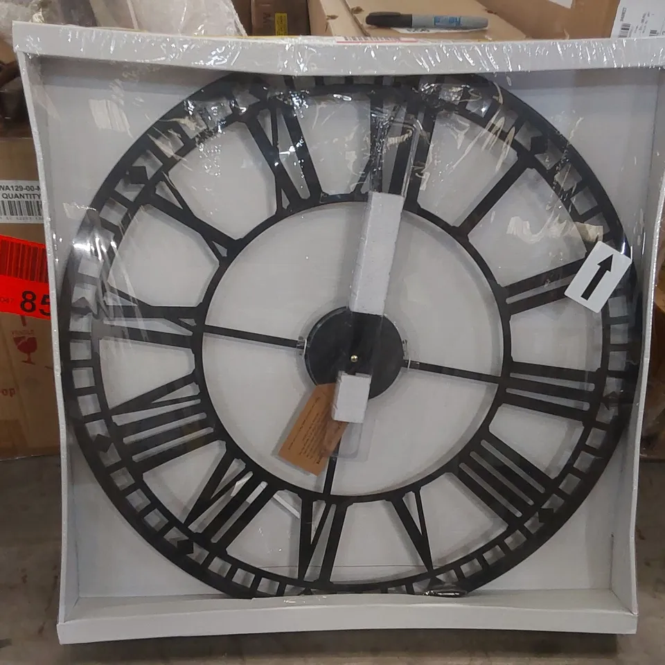 BOXED RUDDER BIG BAN STYLE IRON WALL CLOCK - 60 CM/23.6 IN