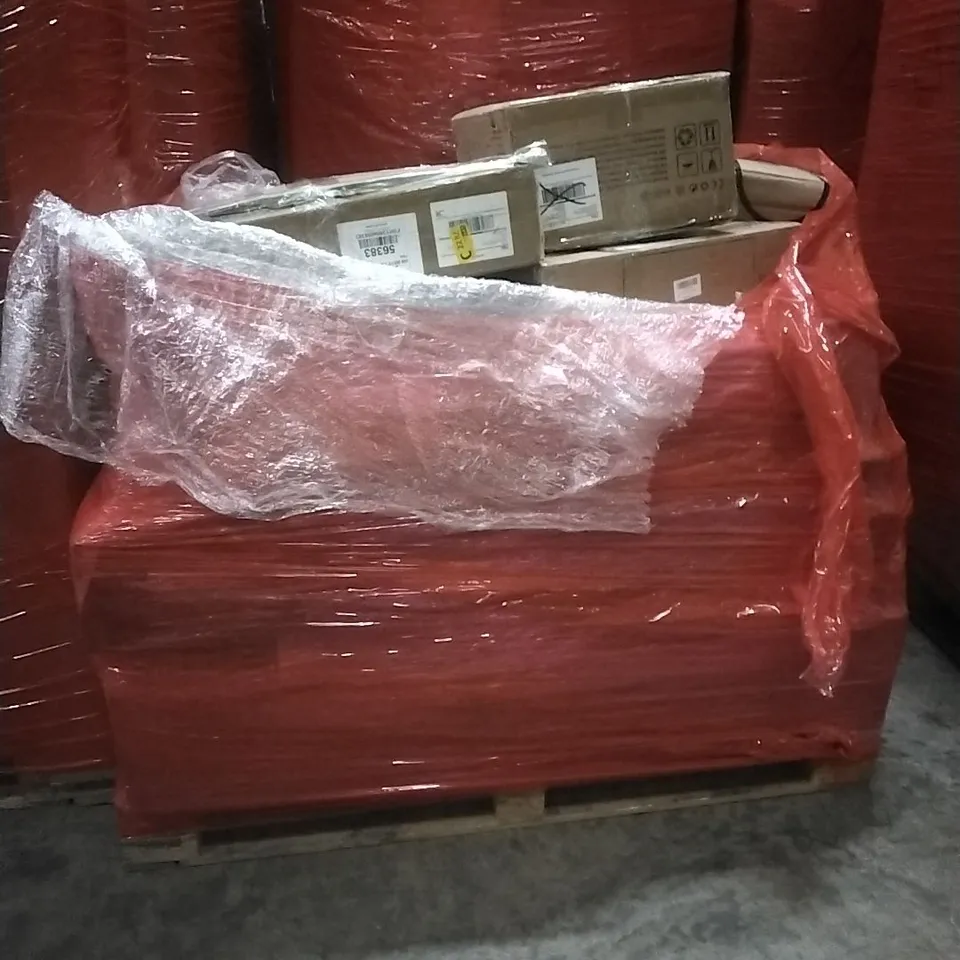 PALLET OF ASSORTED ITEMS TO INCLUDE; CAT LITTER BOX, KITCHEN WALKER