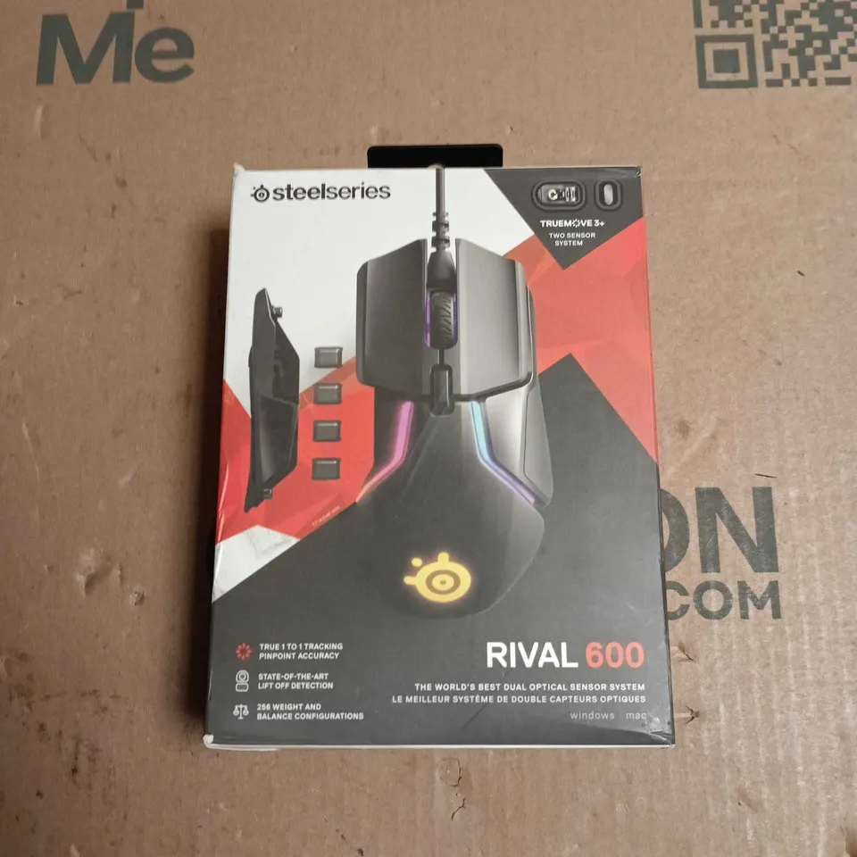 STEELSERIES RIVAL 600 GAMING MOUSE – BLACK, BOXED