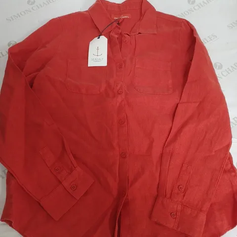 SEA SALT CORNWALL HAZEL BRANCH SHIRT IN TOMATO - UK 8